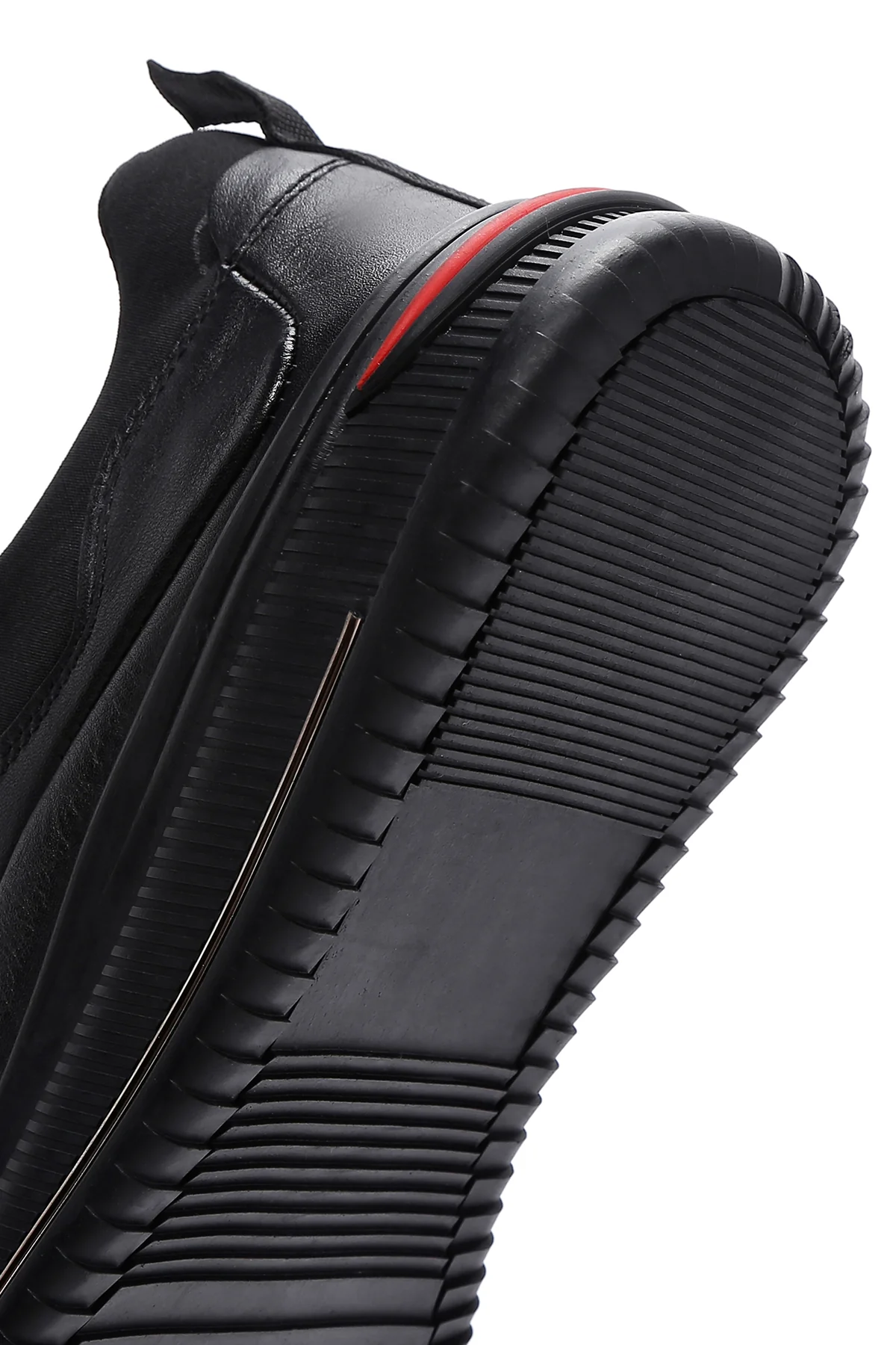 Erkek Siyah Deri Sneaker - Image 8