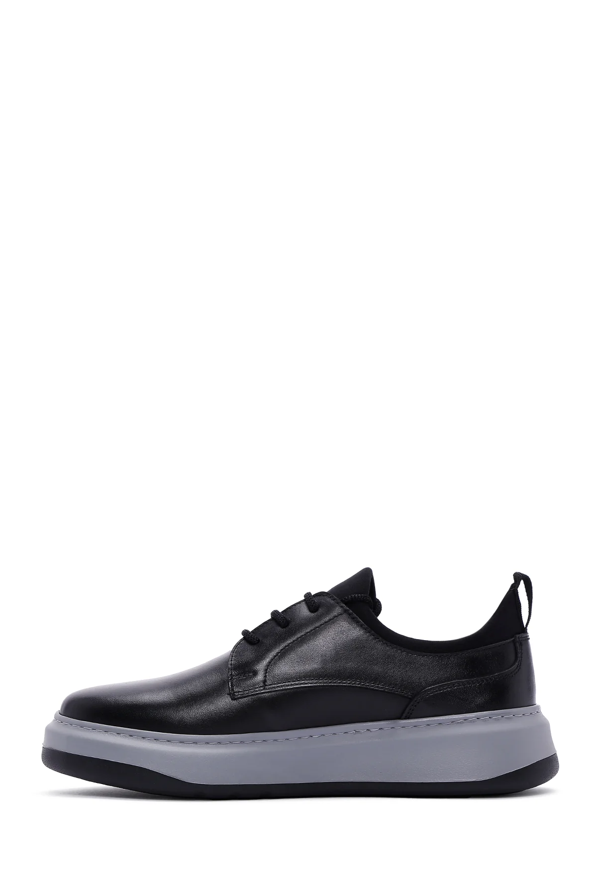 Erkek Siyah Deri Sneaker - Image 2