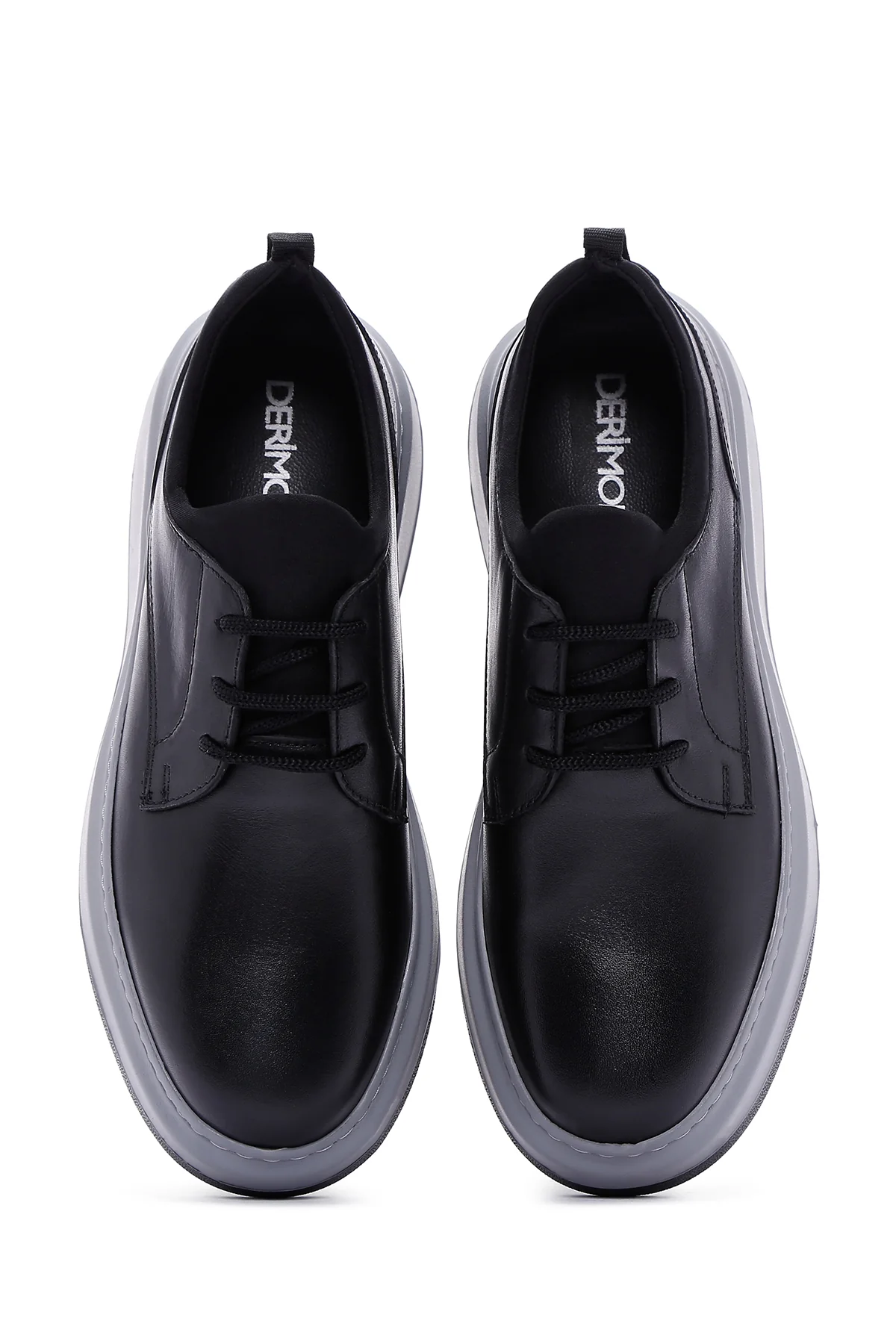 Erkek Siyah Deri Sneaker - Image 6
