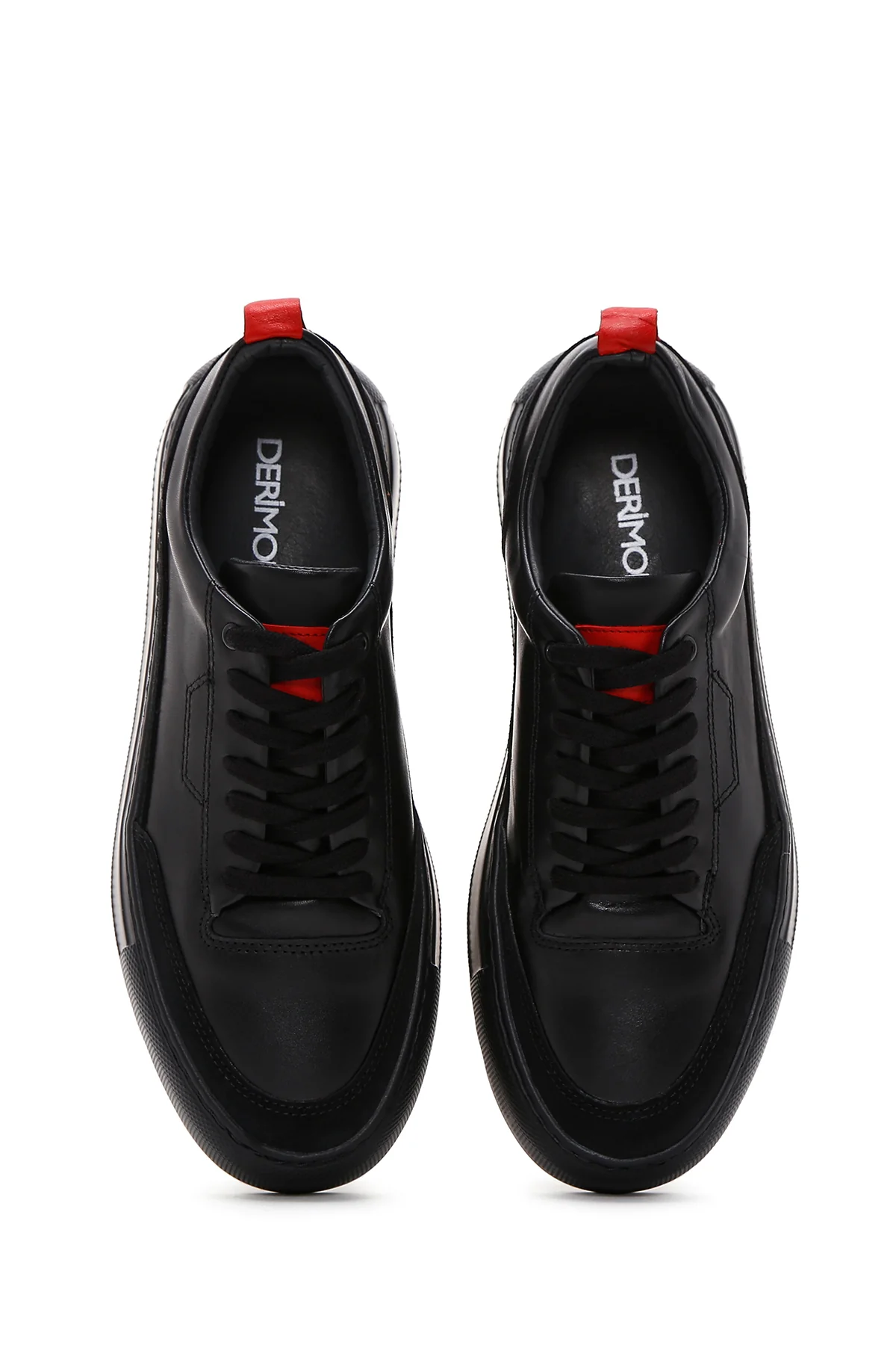Erkek Siyah Deri Sneaker - Image 6