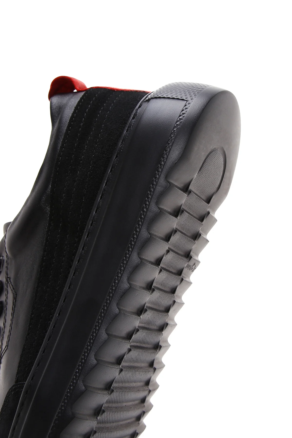 Erkek Siyah Deri Sneaker - Image 8