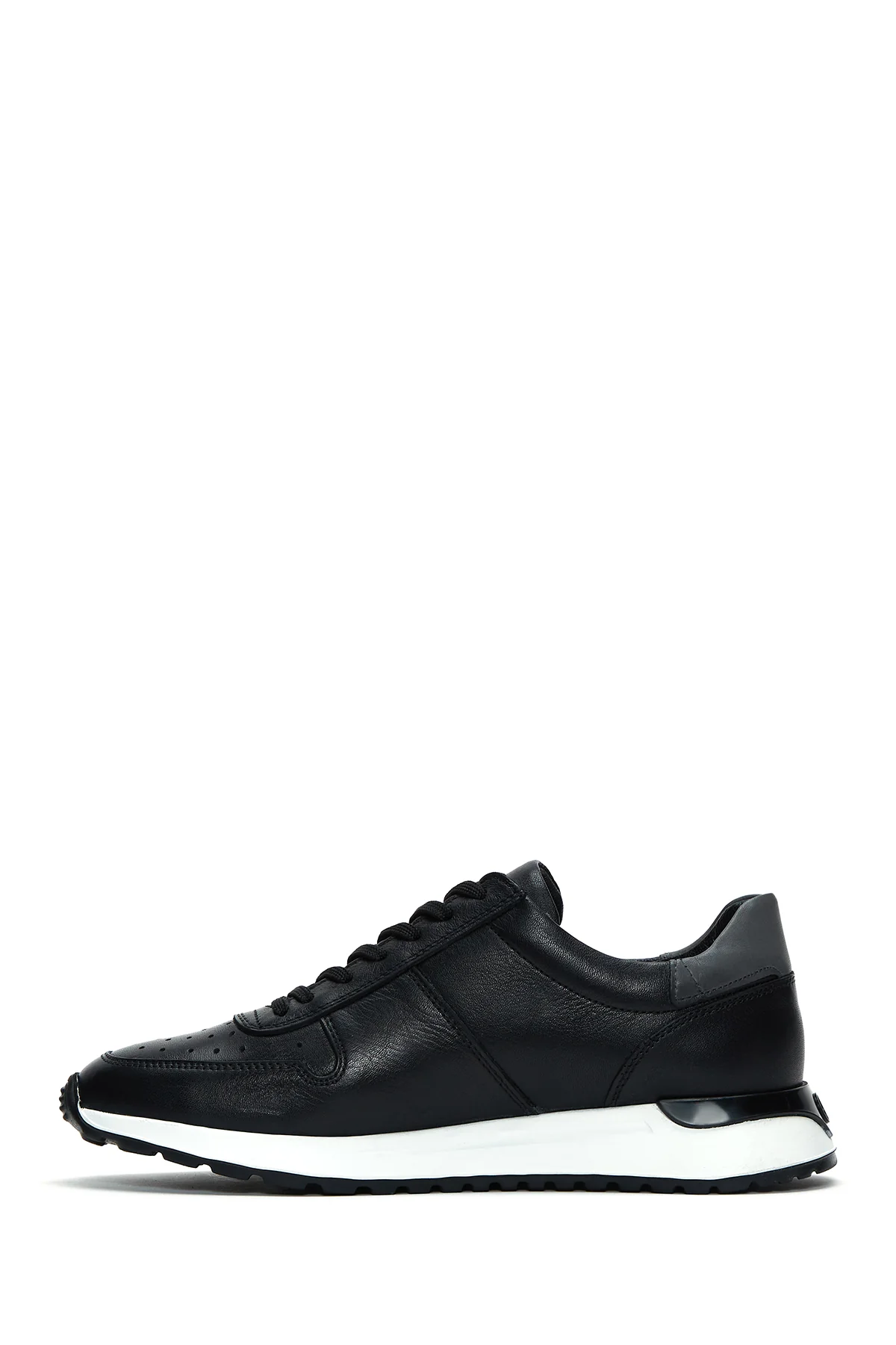 Erkek Siyah Deri Sneaker - Image 2