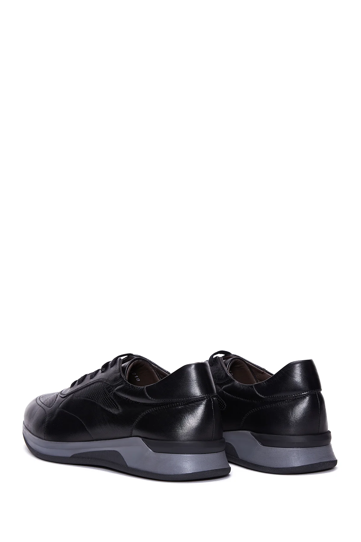 Erkek Siyah Deri Sneaker - Image 5