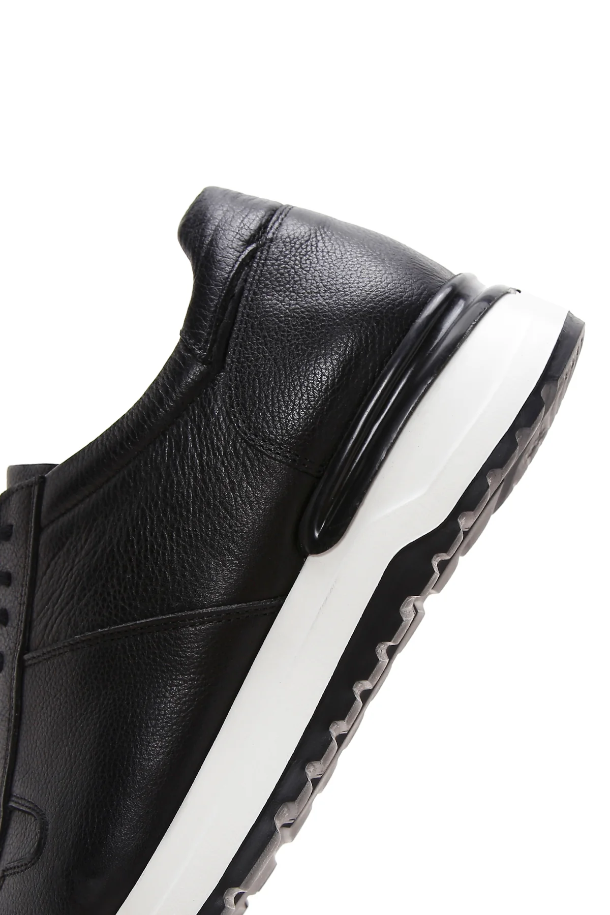 Erkek Siyah Deri Sneaker - Image 7