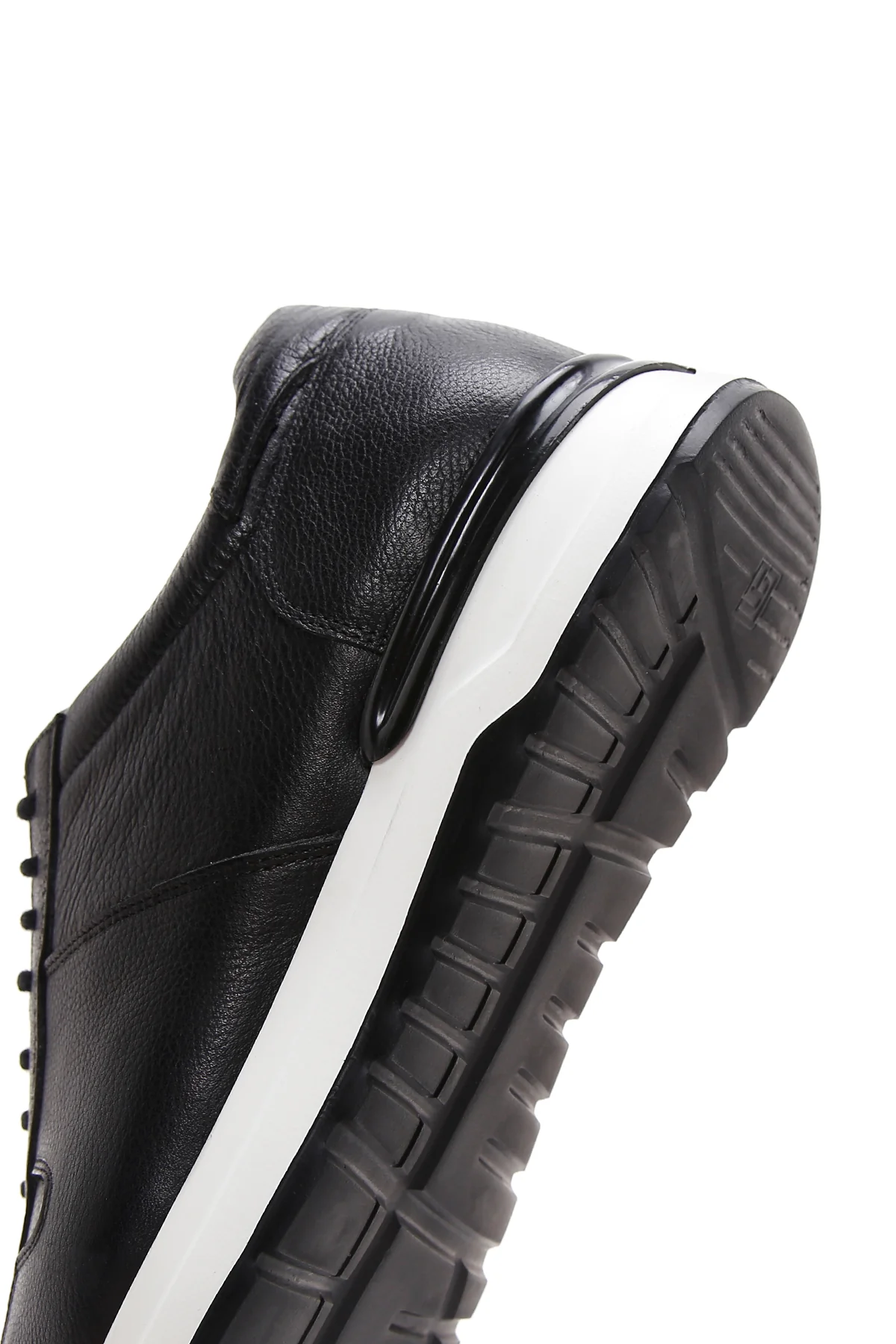 Erkek Siyah Deri Sneaker - Image 8