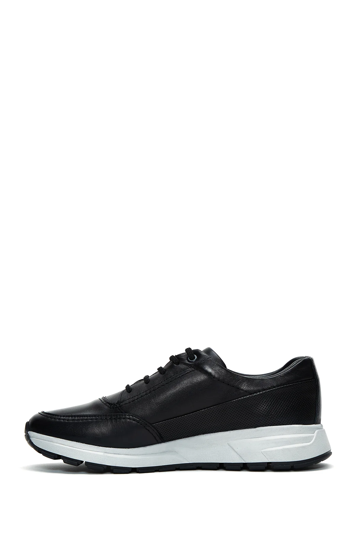 Erkek Siyah Deri Sneaker - Image 2