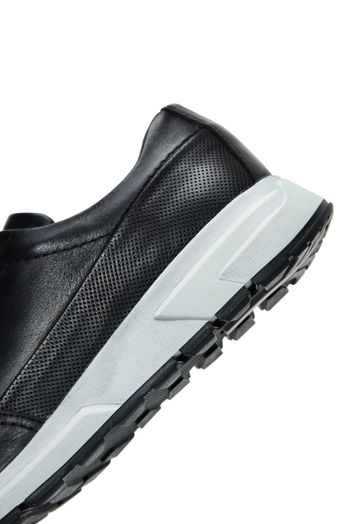 Erkek Siyah Deri Sneaker - Image 7