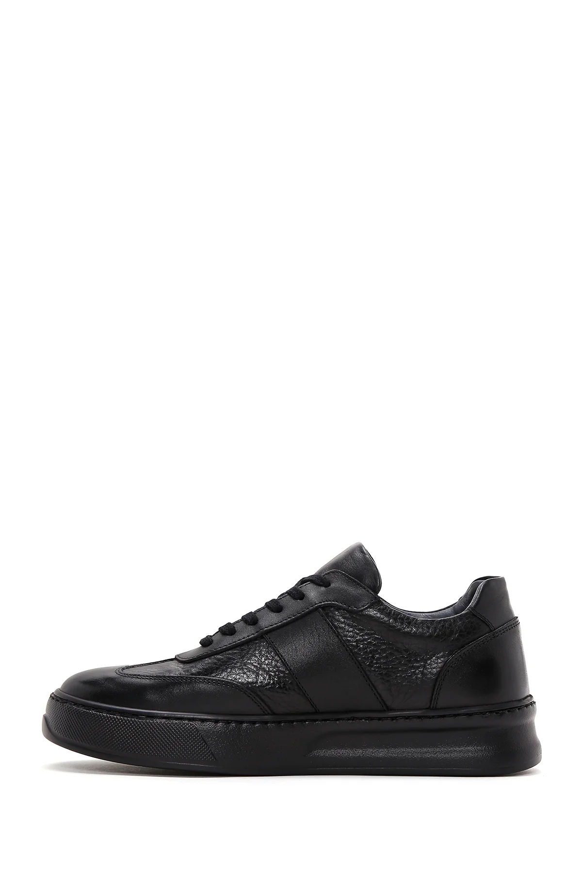 Erkek Siyah Deri Sneaker - Image 2