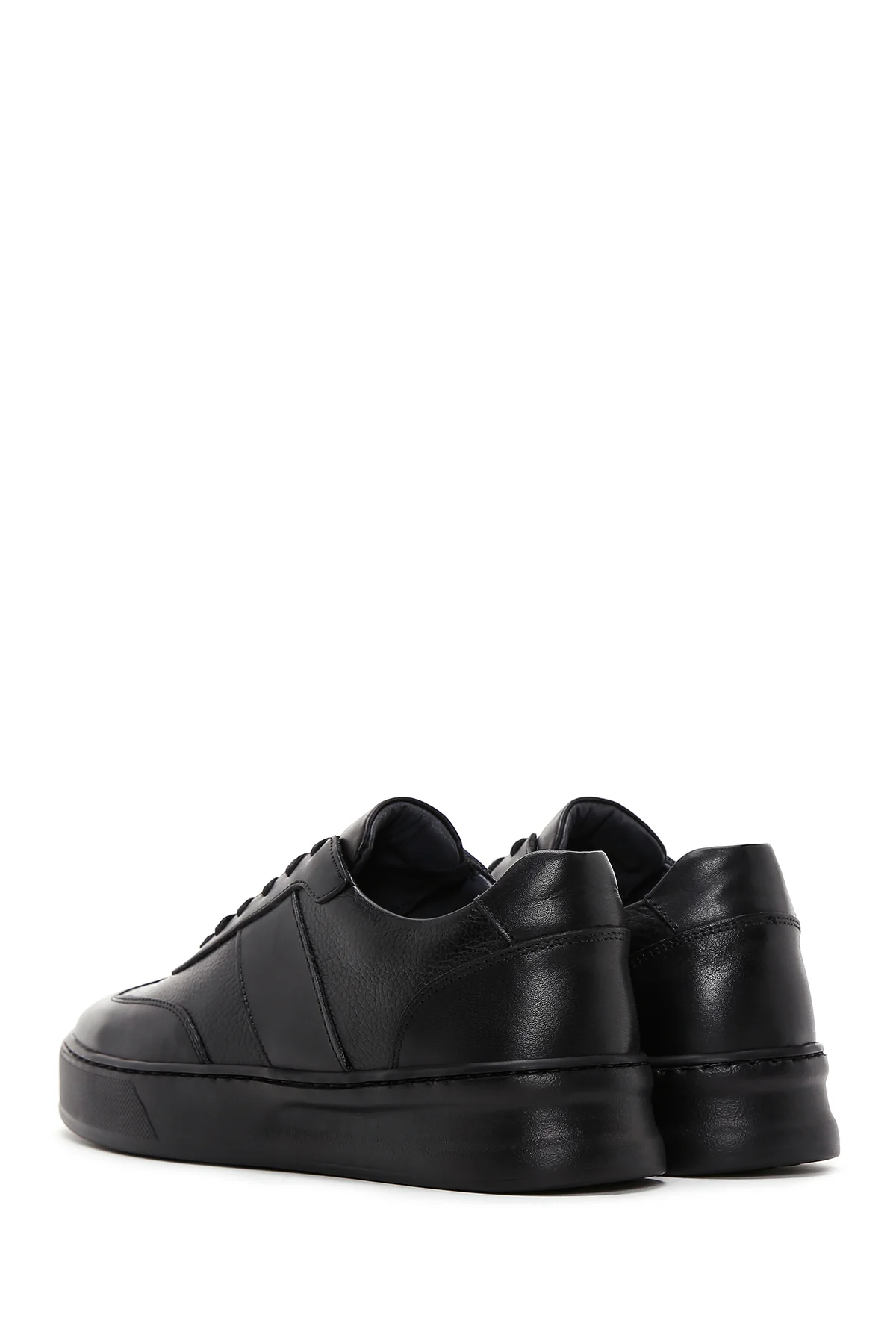 Erkek Siyah Deri Sneaker - Image 5