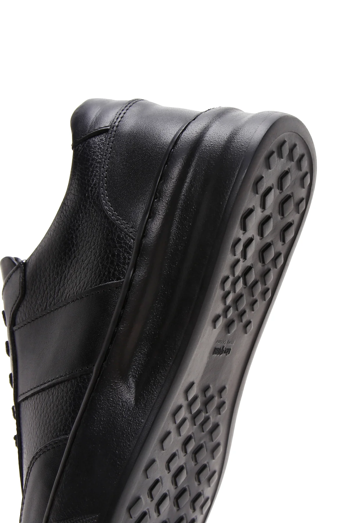 Erkek Siyah Deri Sneaker - Image 8