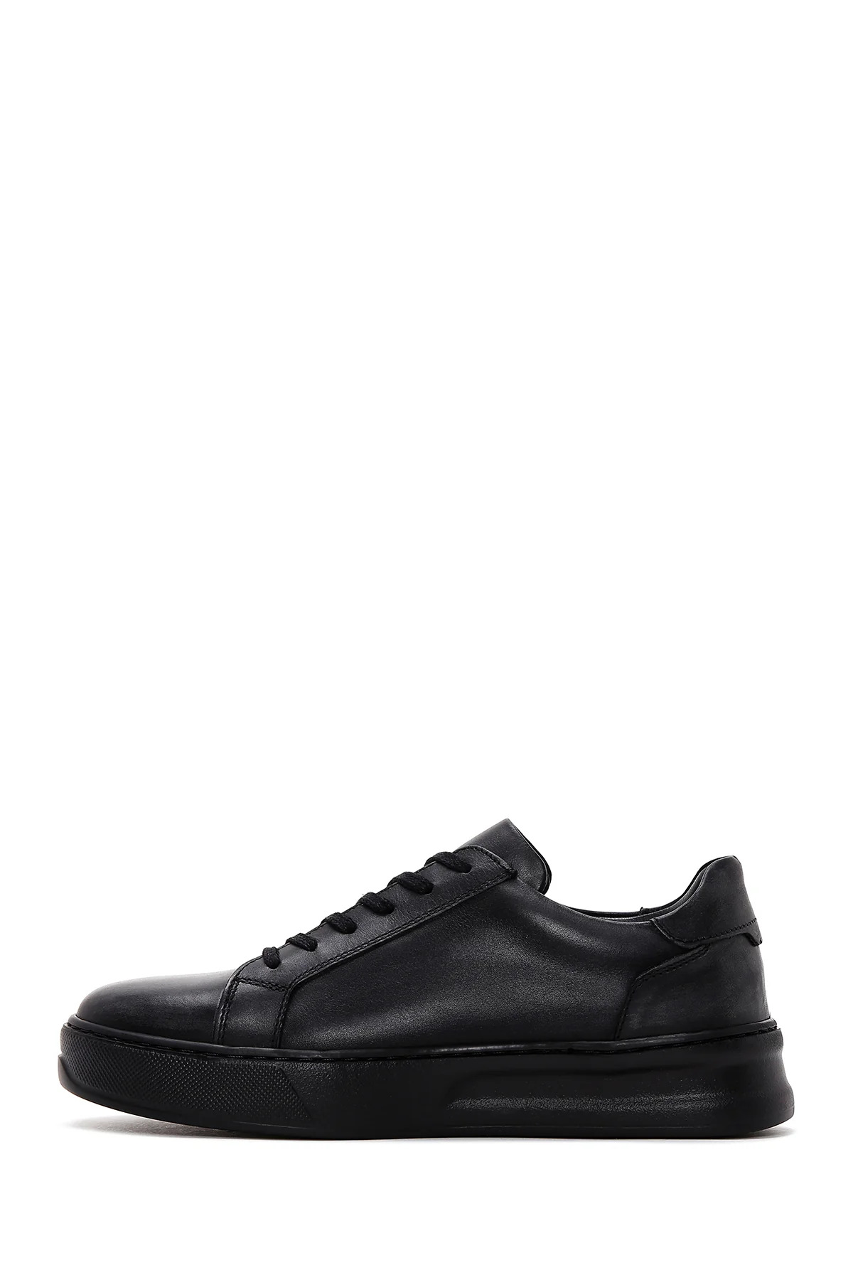 Erkek Siyah Deri Sneaker - Image 2