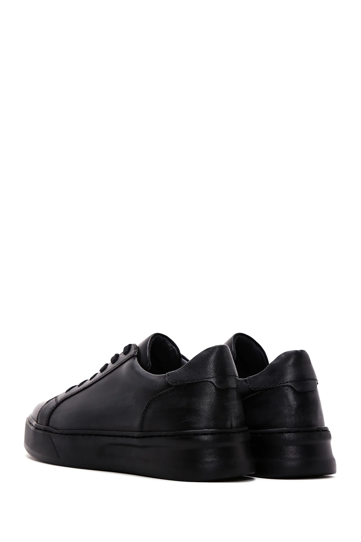 Erkek Siyah Deri Sneaker - Image 5