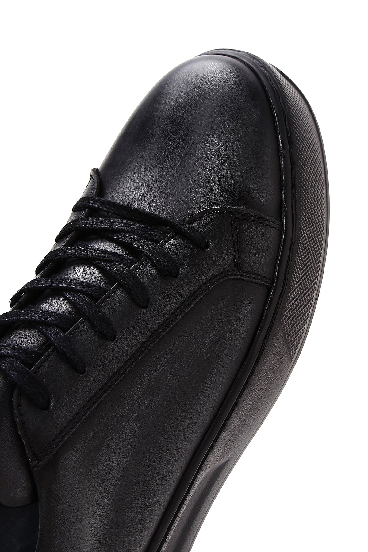 Erkek Siyah Deri Sneaker - Image 9