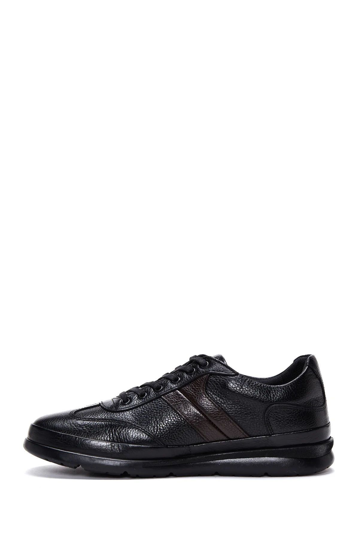 Erkek Siyah Deri Sneaker - Image 2