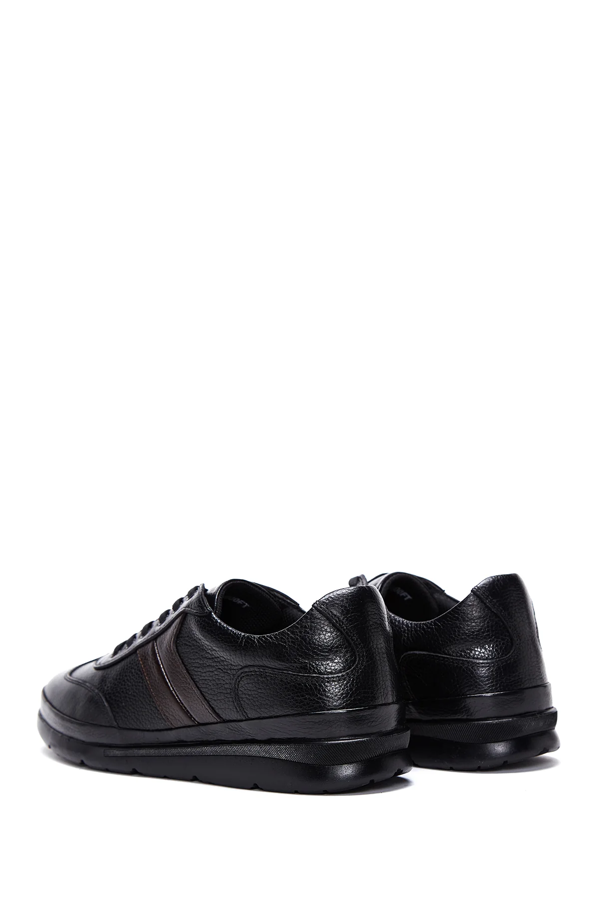 Erkek Siyah Deri Sneaker - Image 5