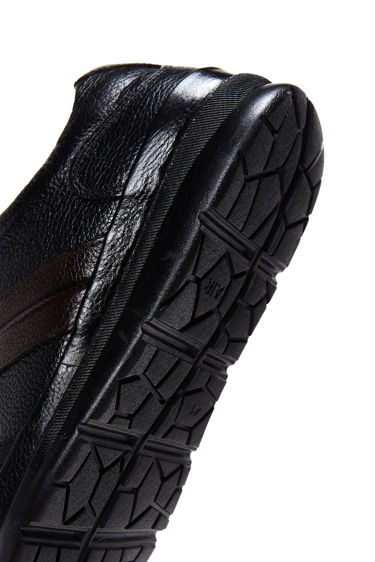 Erkek Siyah Deri Sneaker - Image 7