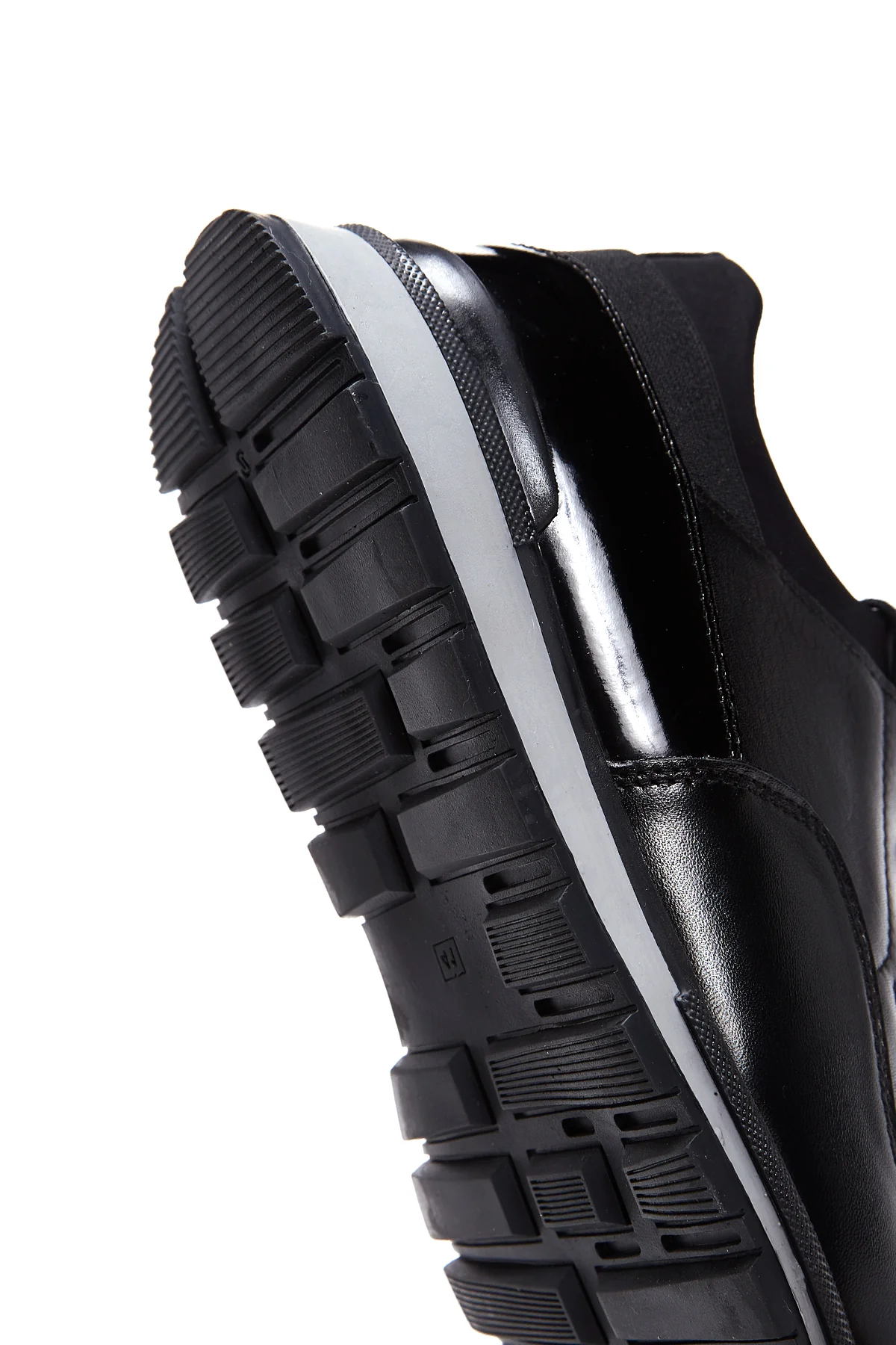 Erkek Siyah Deri Sneaker - Image 8