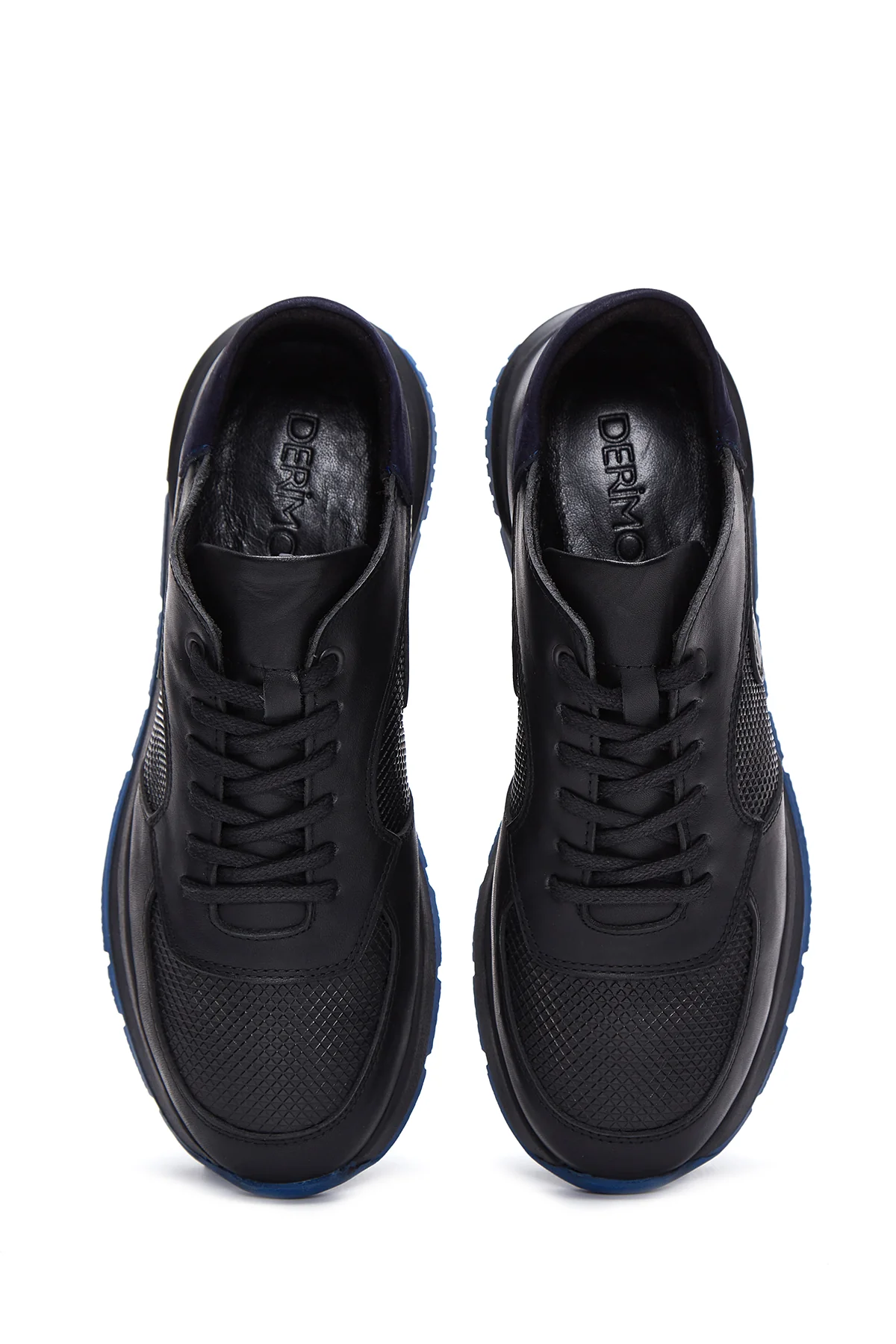 Erkek Siyah Deri Sneaker - Image 6