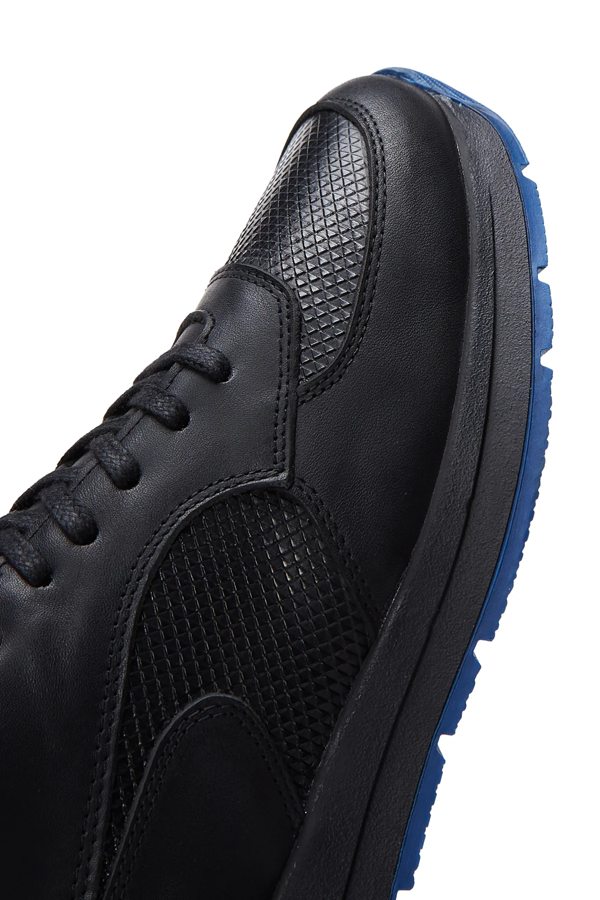 Erkek Siyah Deri Sneaker - Image 7