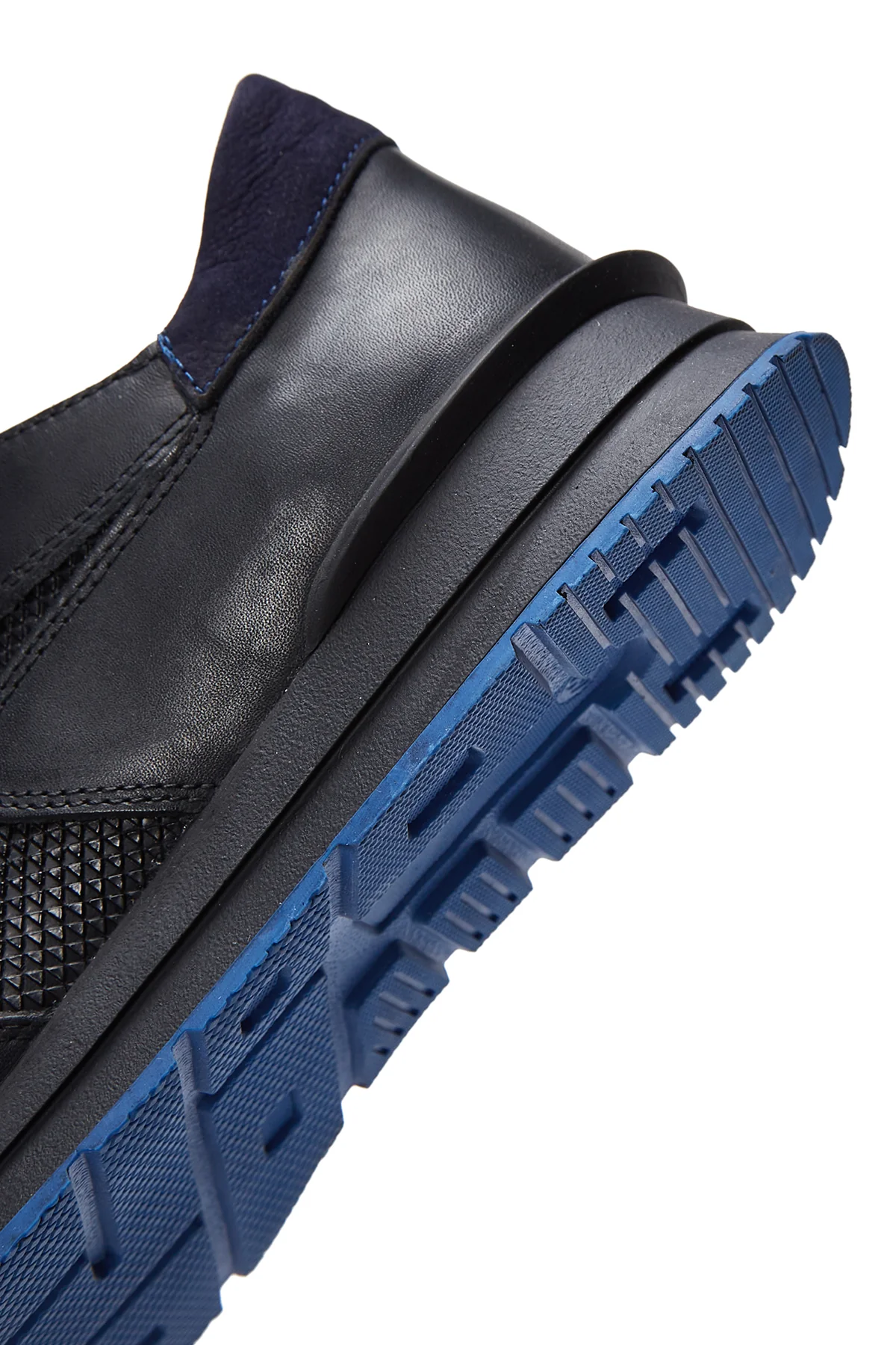 Erkek Siyah Deri Sneaker - Image 8