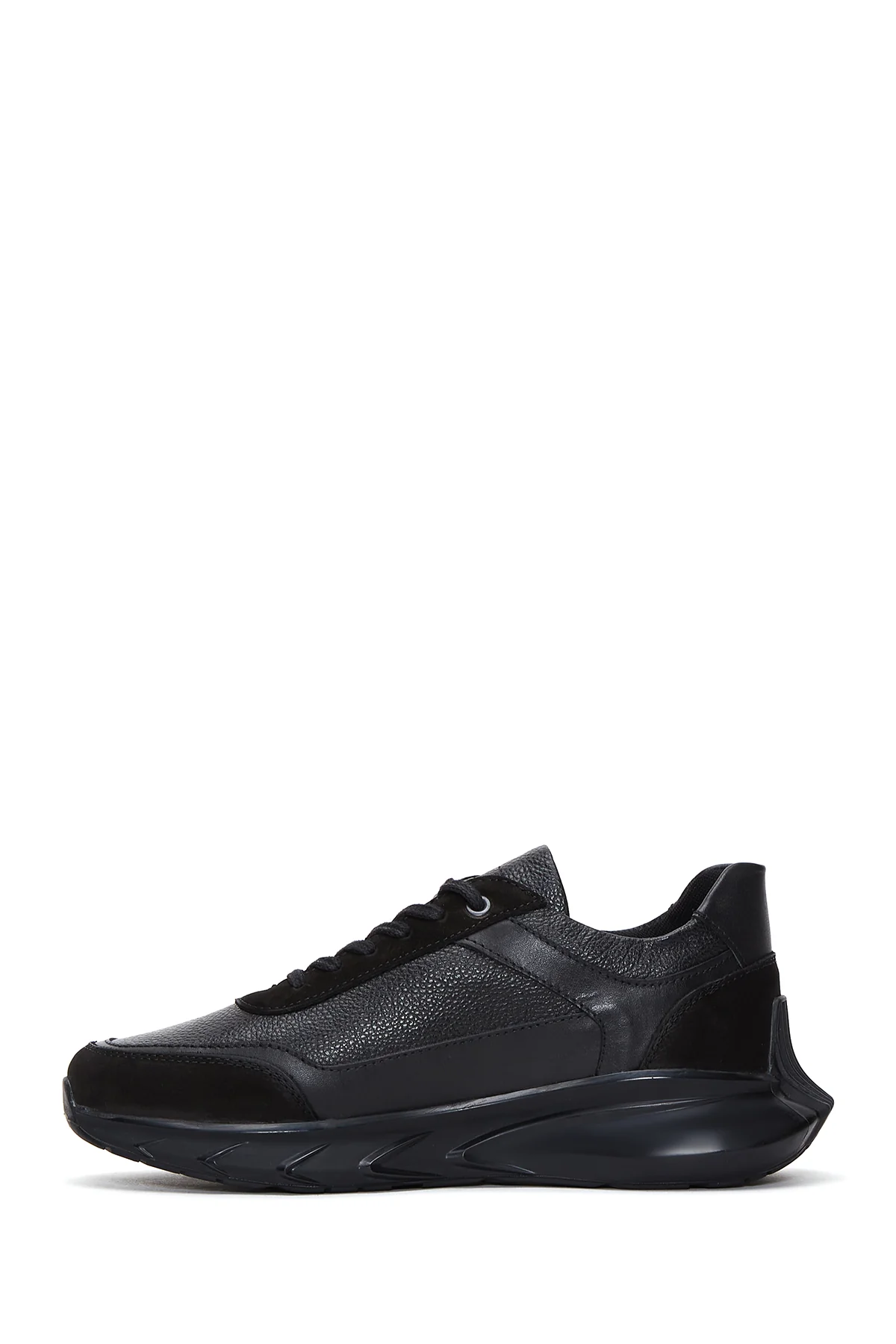 Erkek Siyah Deri Sneaker - Image 2