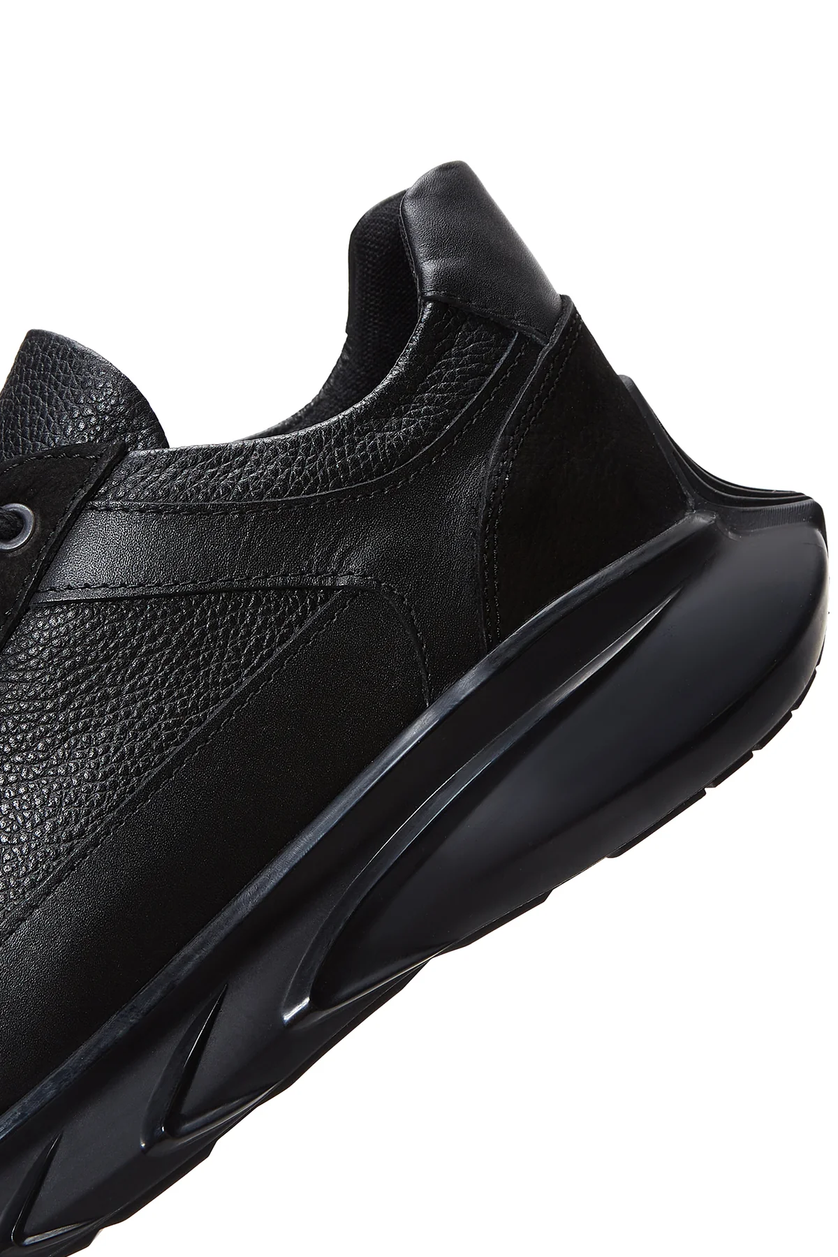 Erkek Siyah Deri Sneaker - Image 8