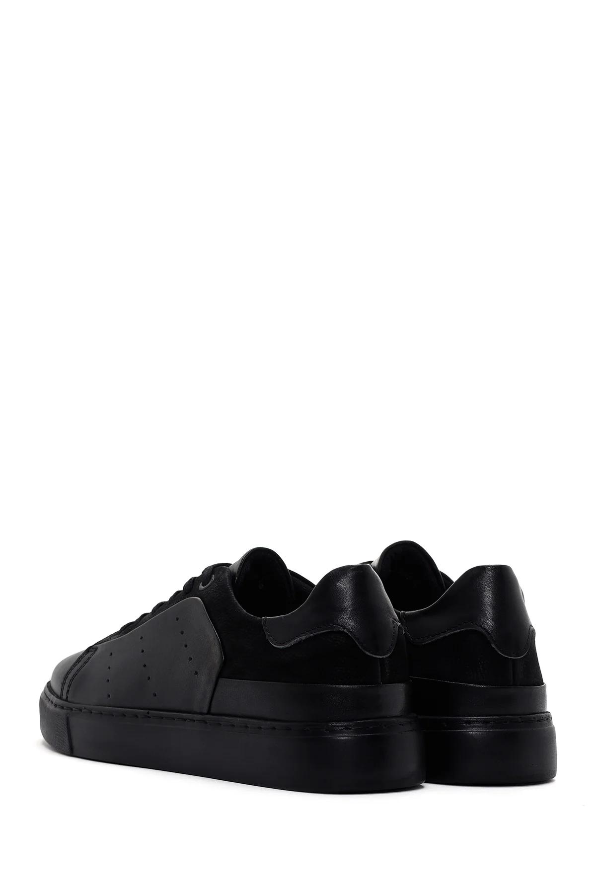 Erkek Siyah Deri Sneaker - Image 5
