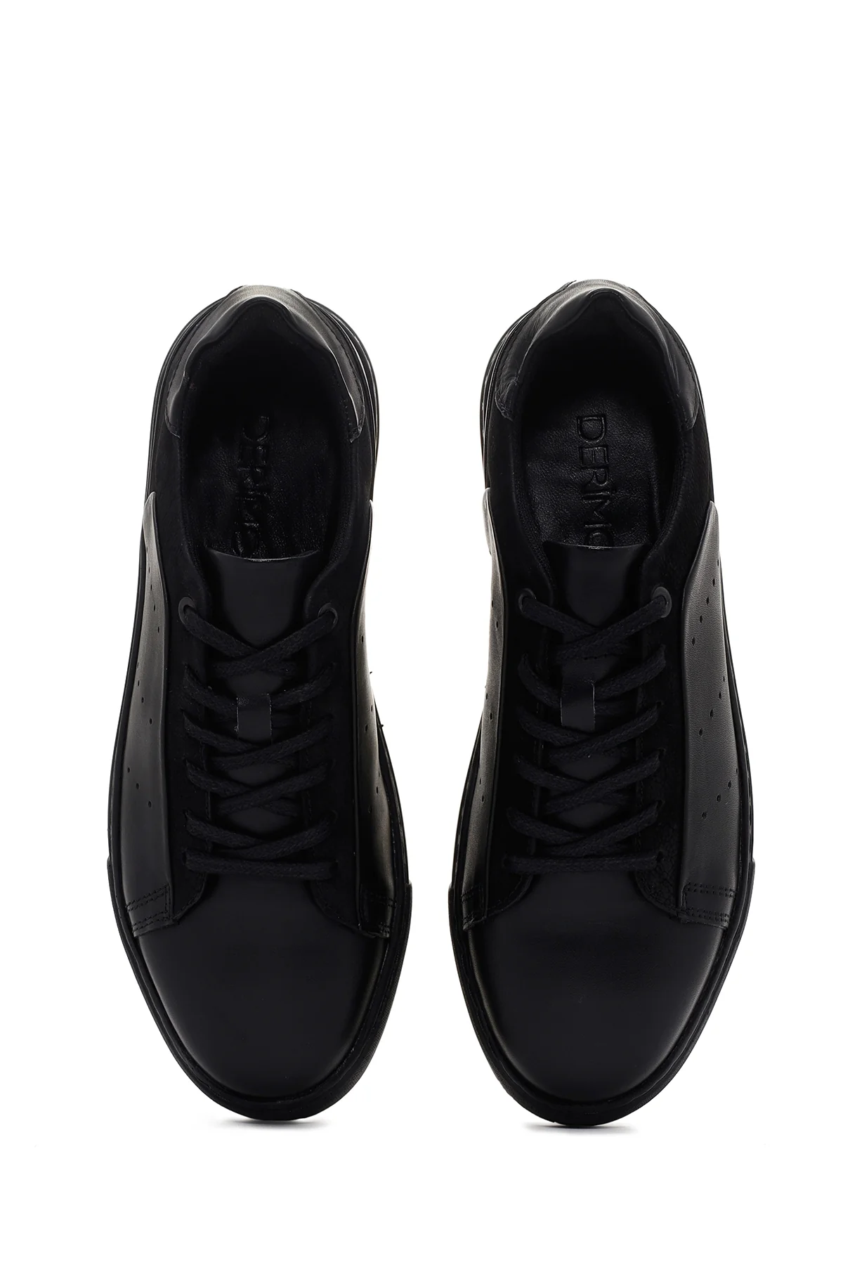 Erkek Siyah Deri Sneaker - Image 6