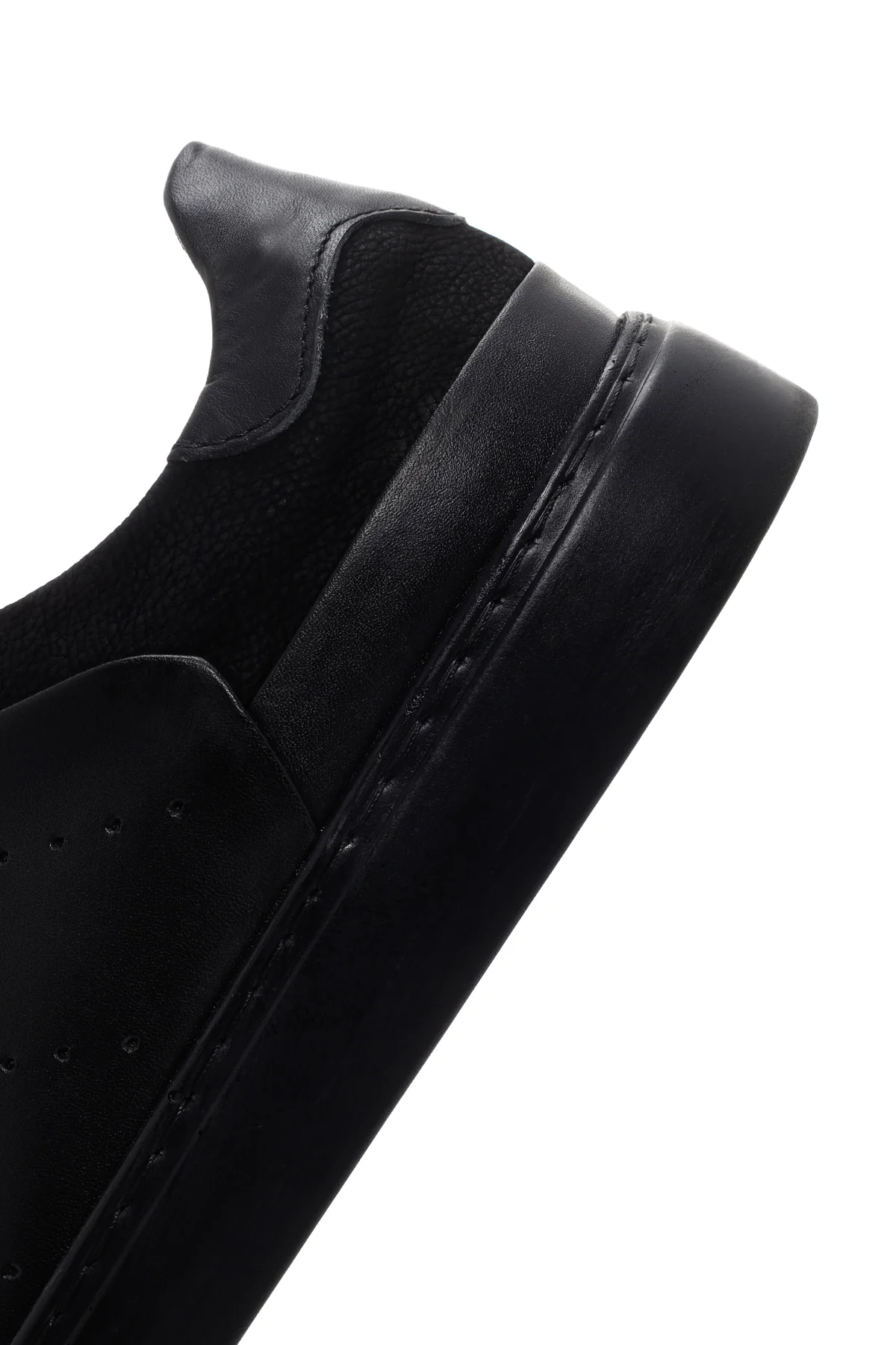 Erkek Siyah Deri Sneaker - Image 7