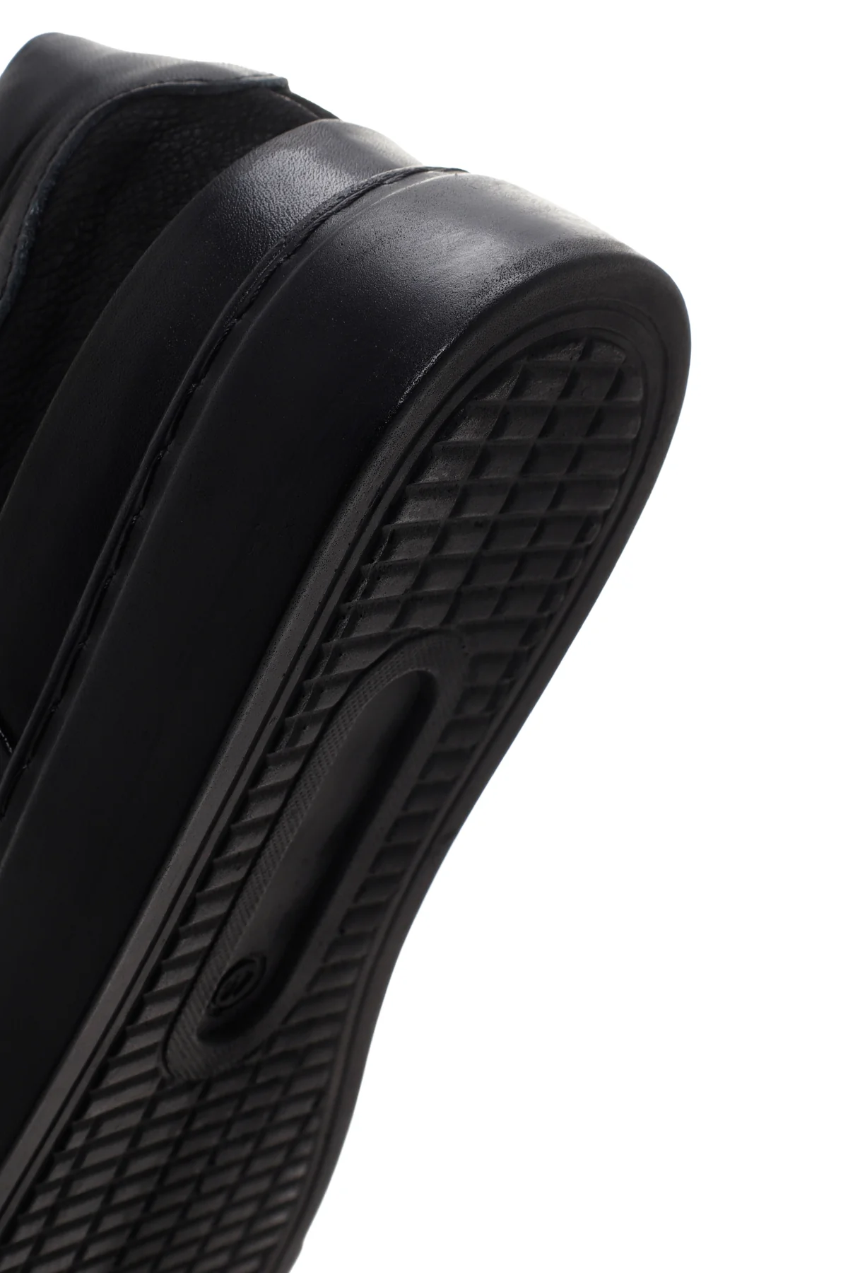 Erkek Siyah Deri Sneaker - Image 8