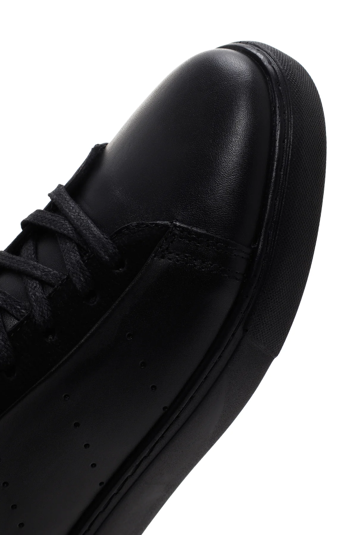 Erkek Siyah Deri Sneaker - Image 9