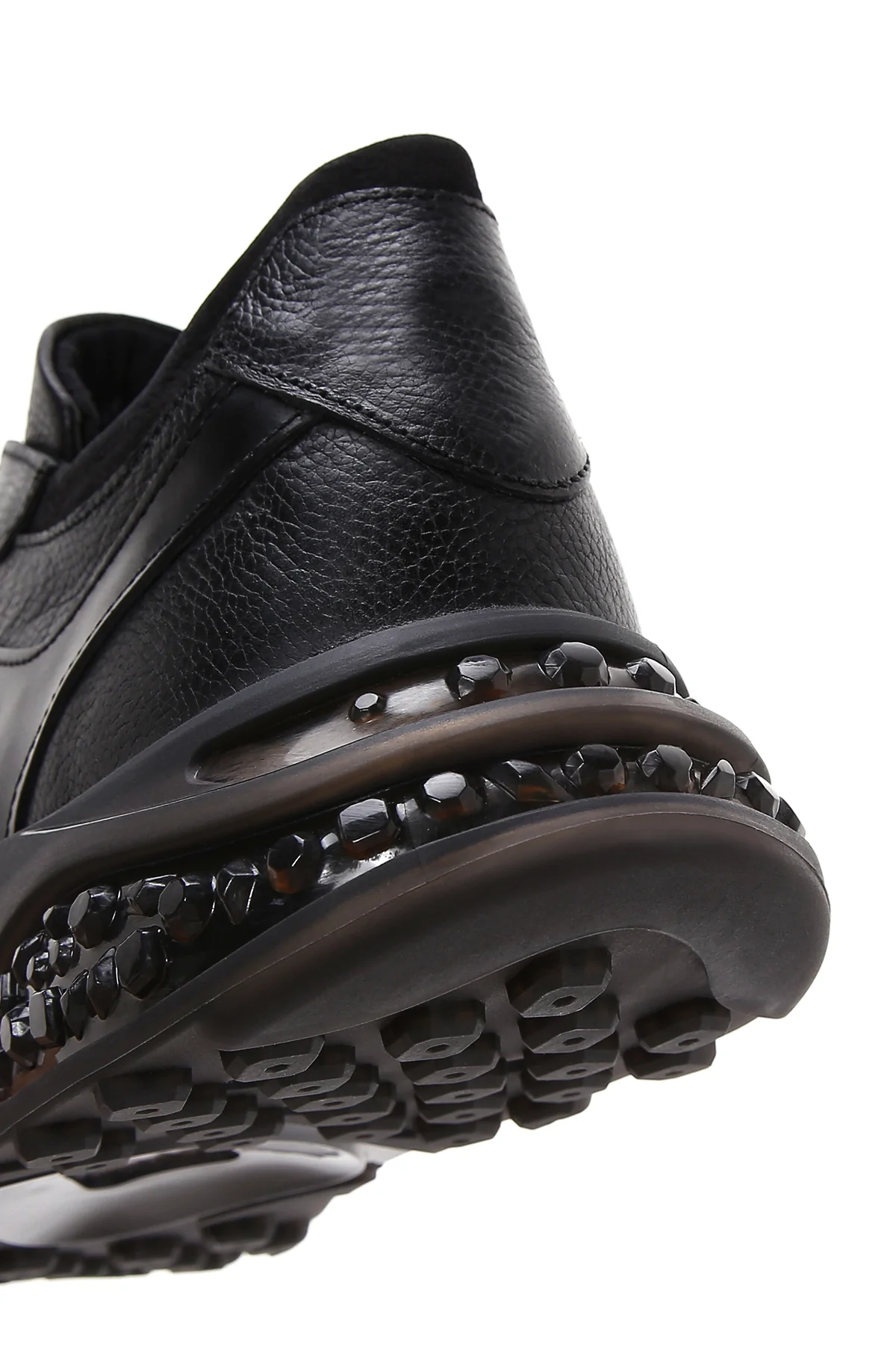 Erkek Siyah Deri Sneaker - Image 7