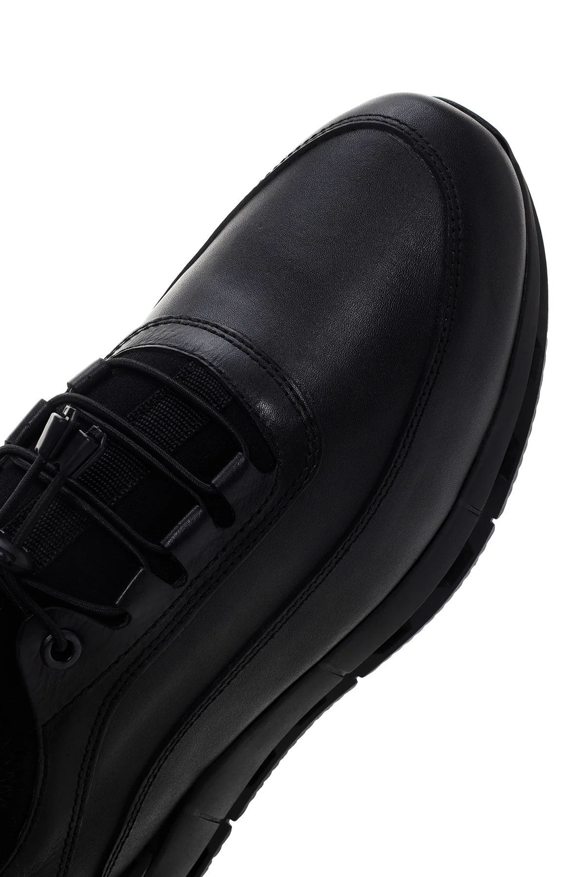Erkek Siyah Deri Sneaker - Image 9