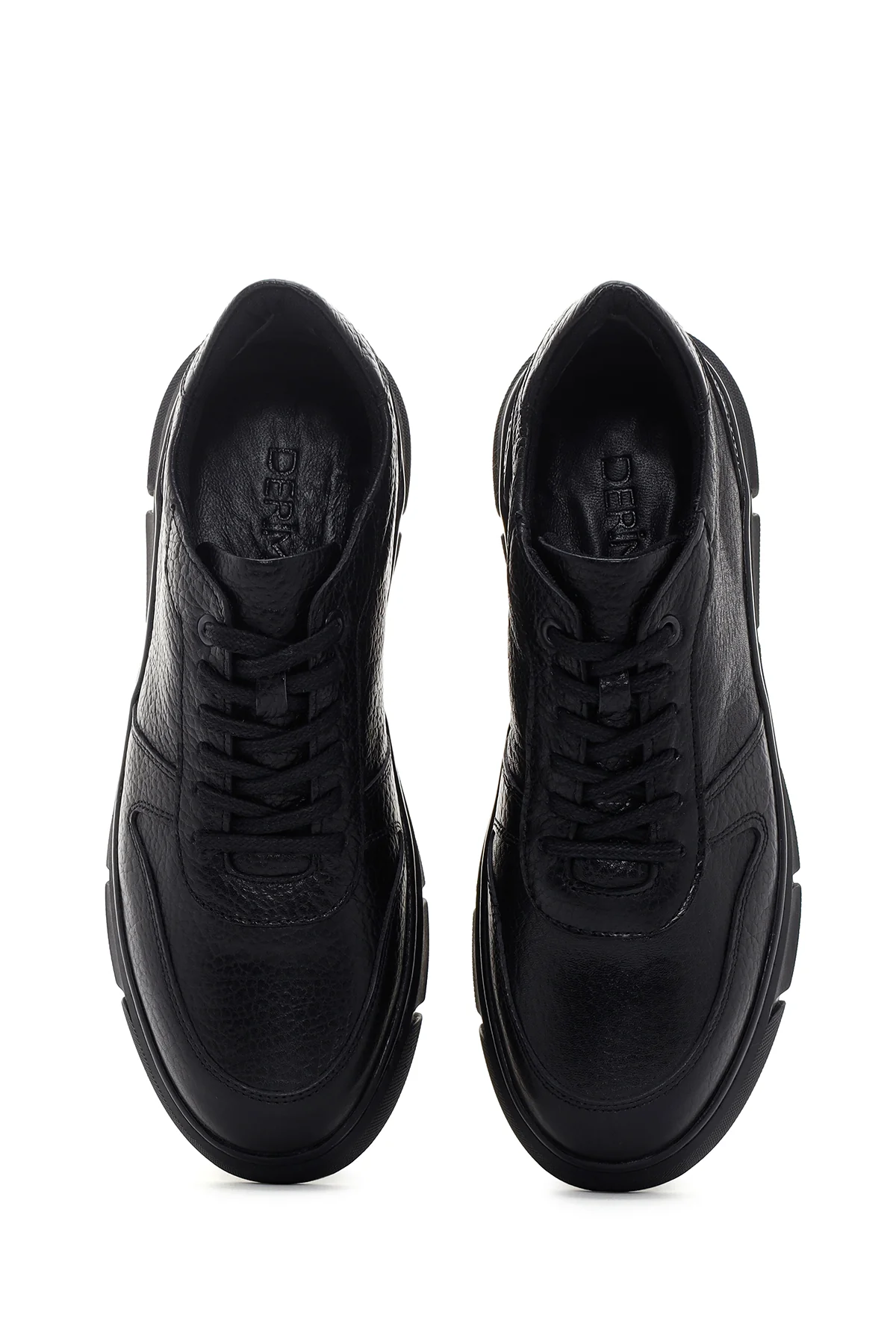 Erkek Siyah Deri Sneaker - Image 6