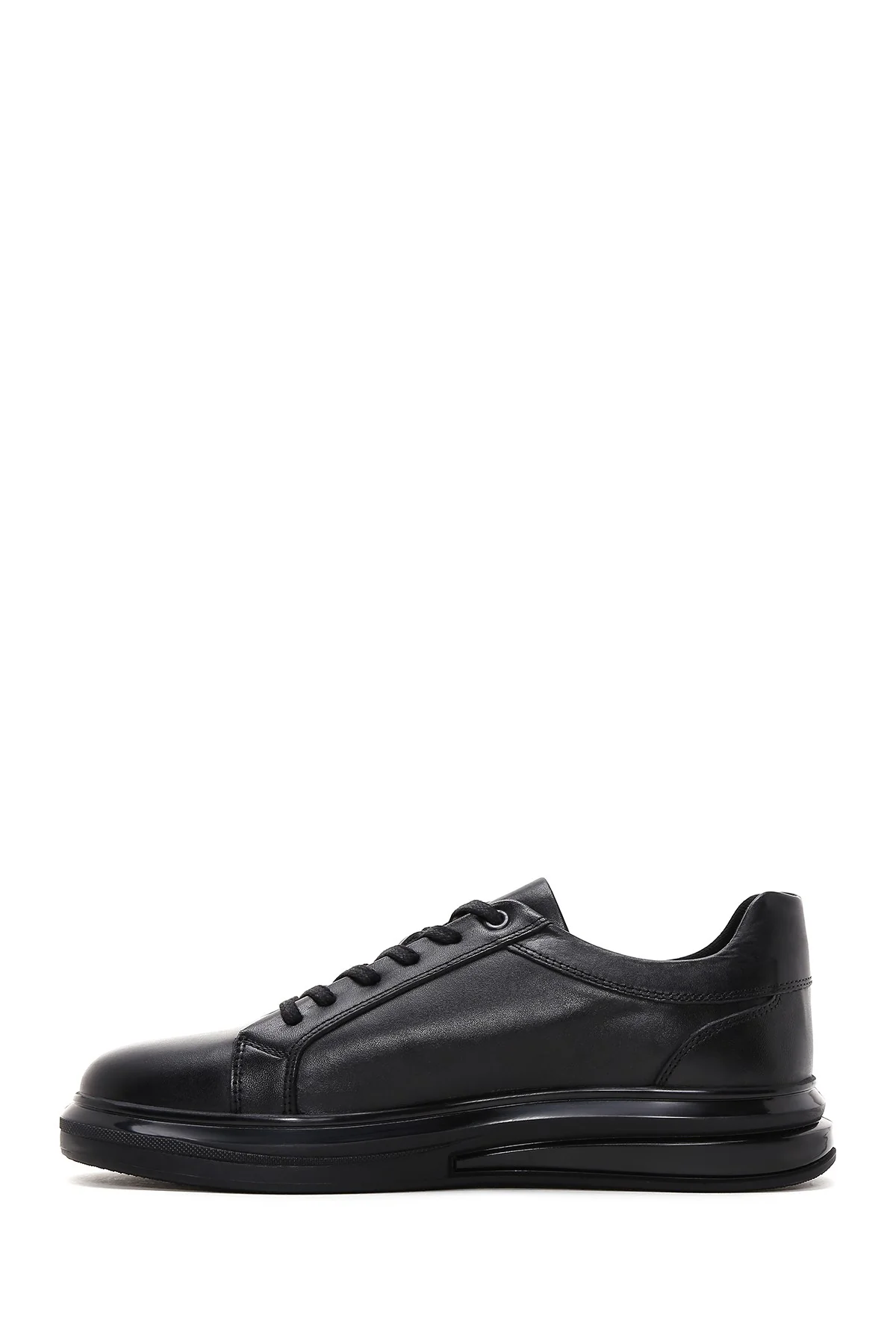 Erkek Siyah Deri Sneaker - Image 2