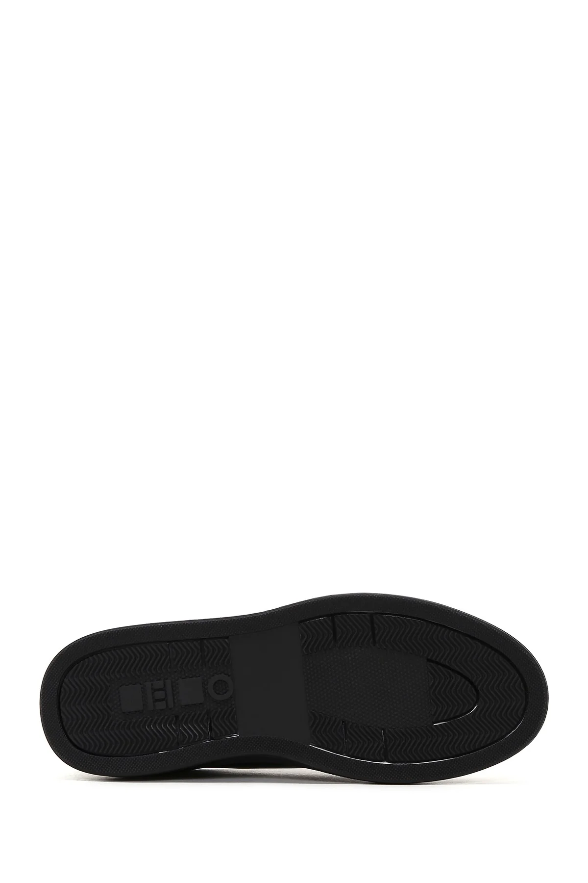 Erkek Siyah Deri Sneaker - Image 4