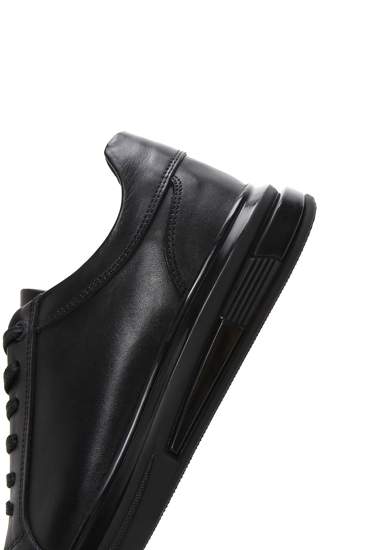 Erkek Siyah Deri Sneaker - Image 6