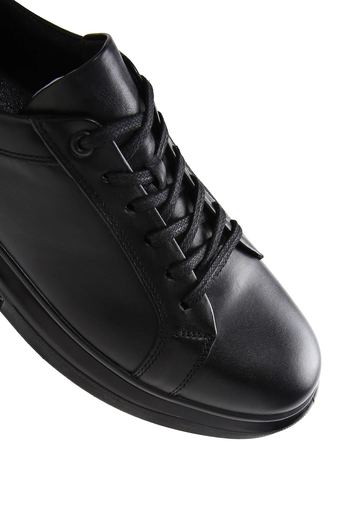 Erkek Siyah Deri Sneaker - Image 9
