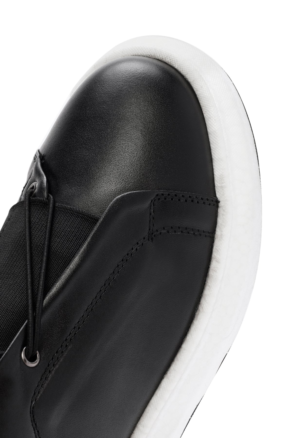 Erkek Siyah Deri Sneaker - Image 10