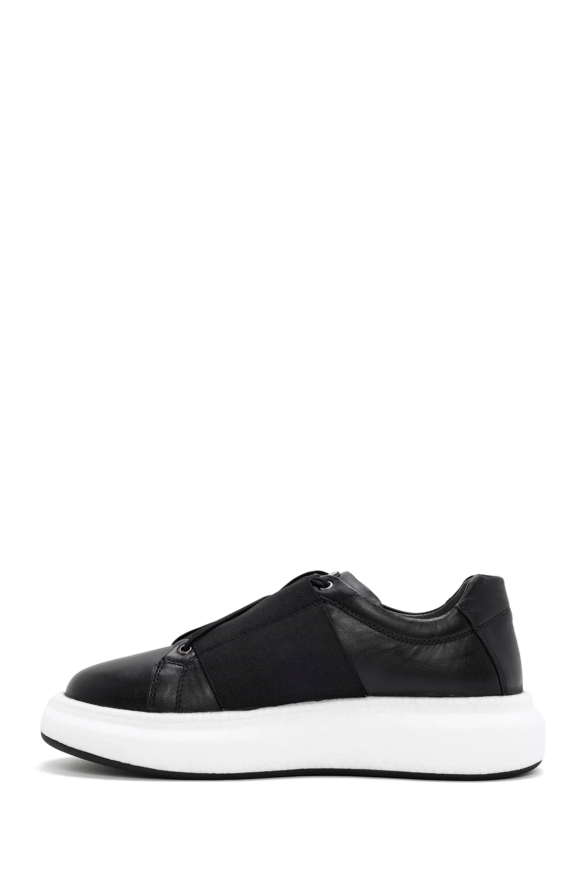 Erkek Siyah Deri Sneaker - Image 2