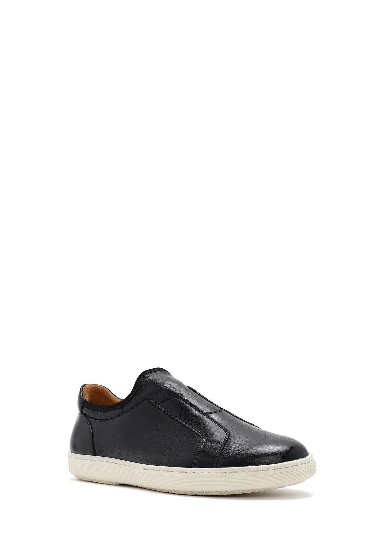 Erkek Siyah Deri Sneaker - Image 6