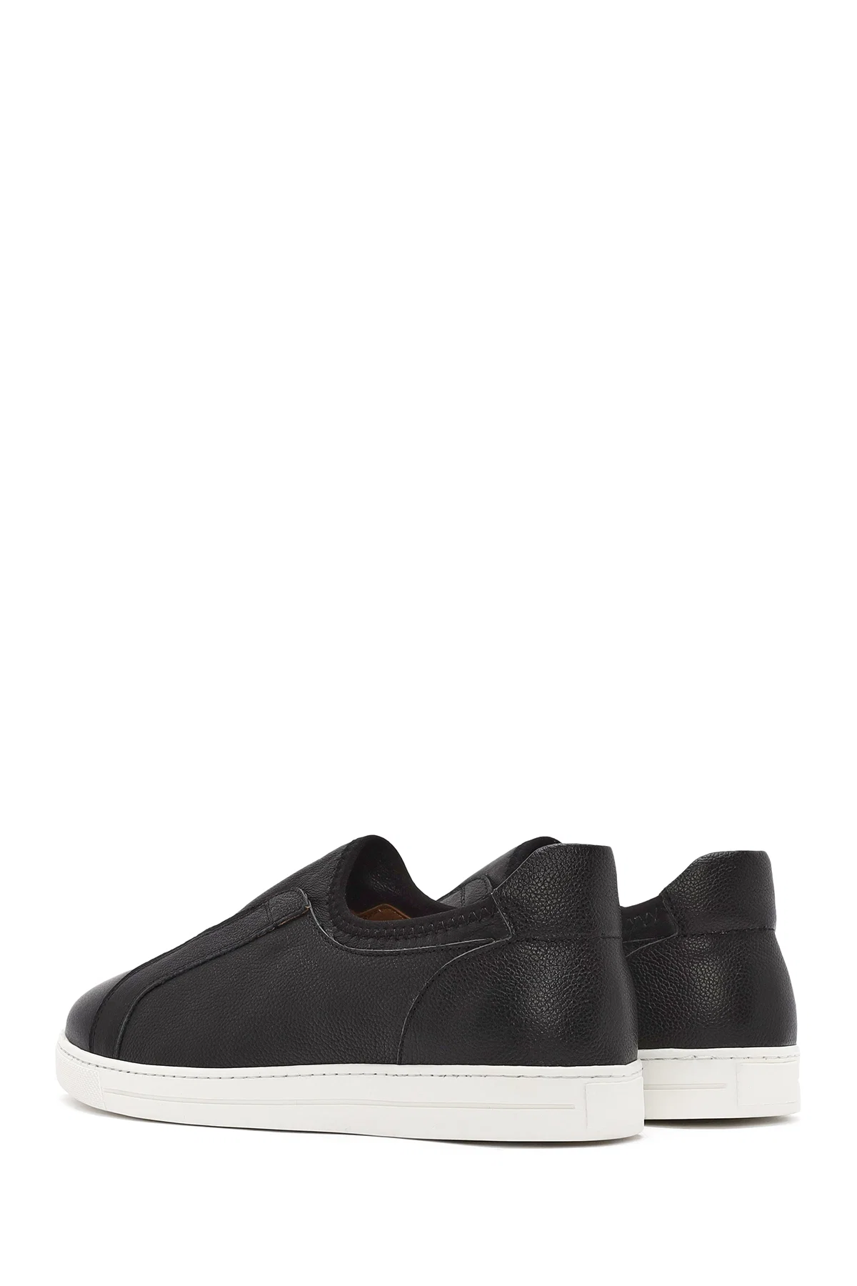 Erkek Siyah Deri Sneaker - Image 5