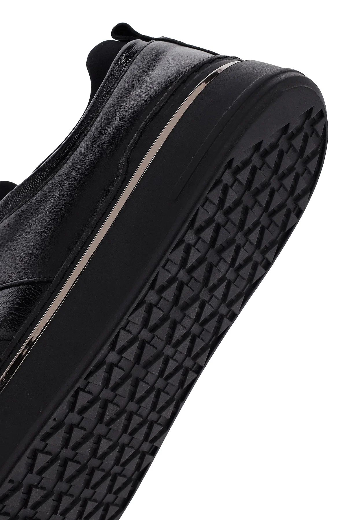 Erkek Siyah Deri Sneaker - Image 8
