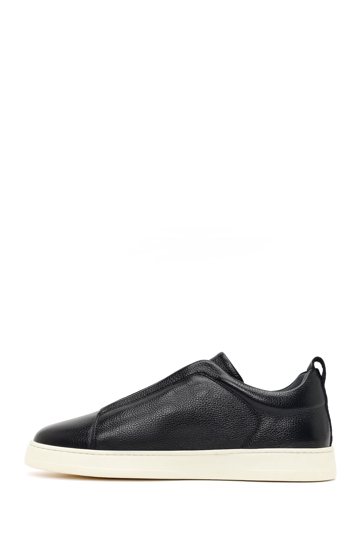 Erkek Siyah Deri Sneaker - Image 3