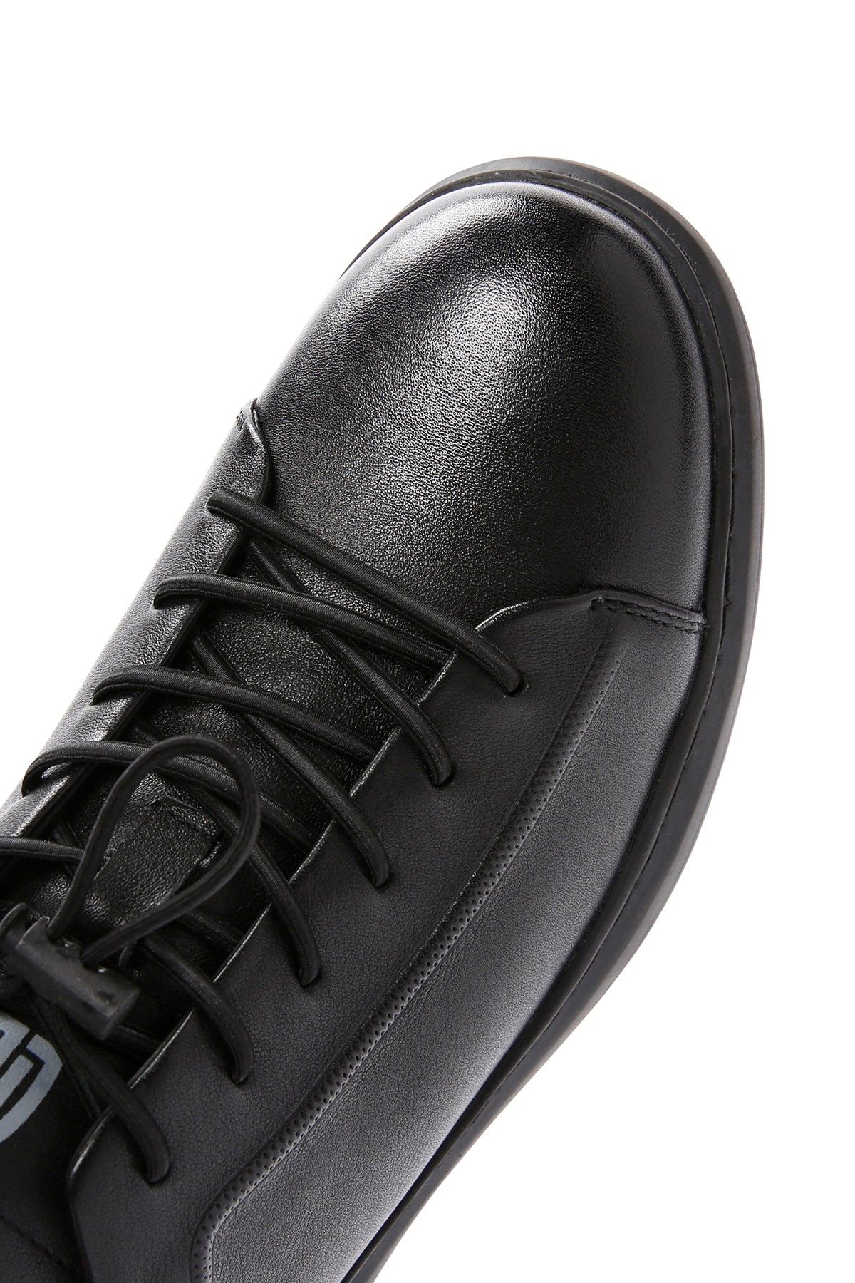 Erkek Siyah Deri Sneaker - Image 10