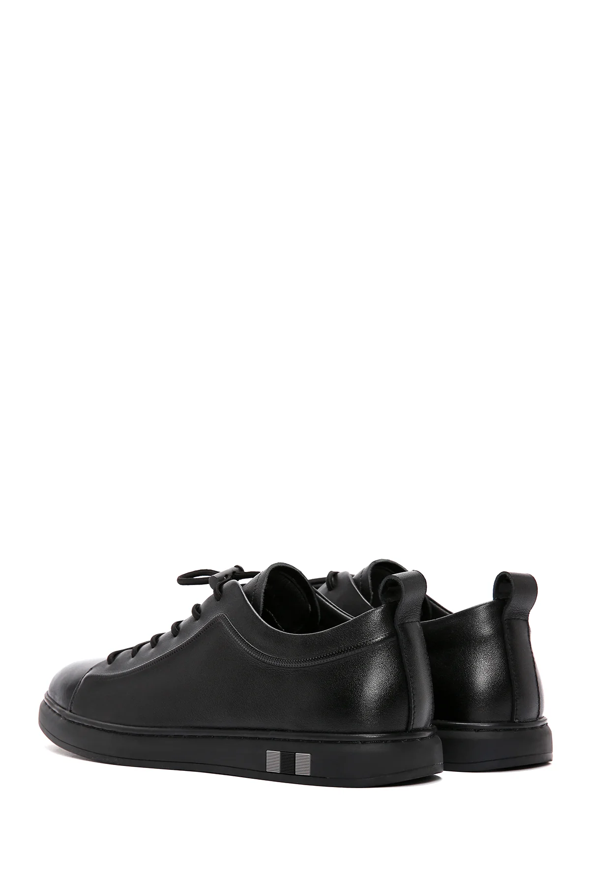 Erkek Siyah Deri Sneaker - Image 6
