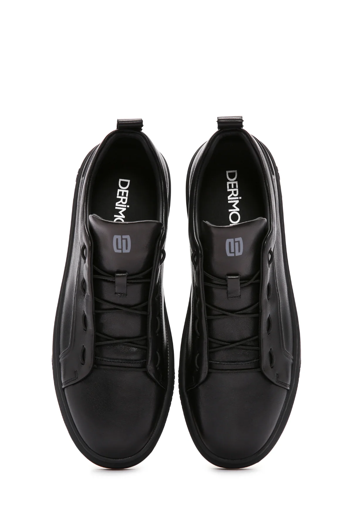 Erkek Siyah Deri Sneaker - Image 4