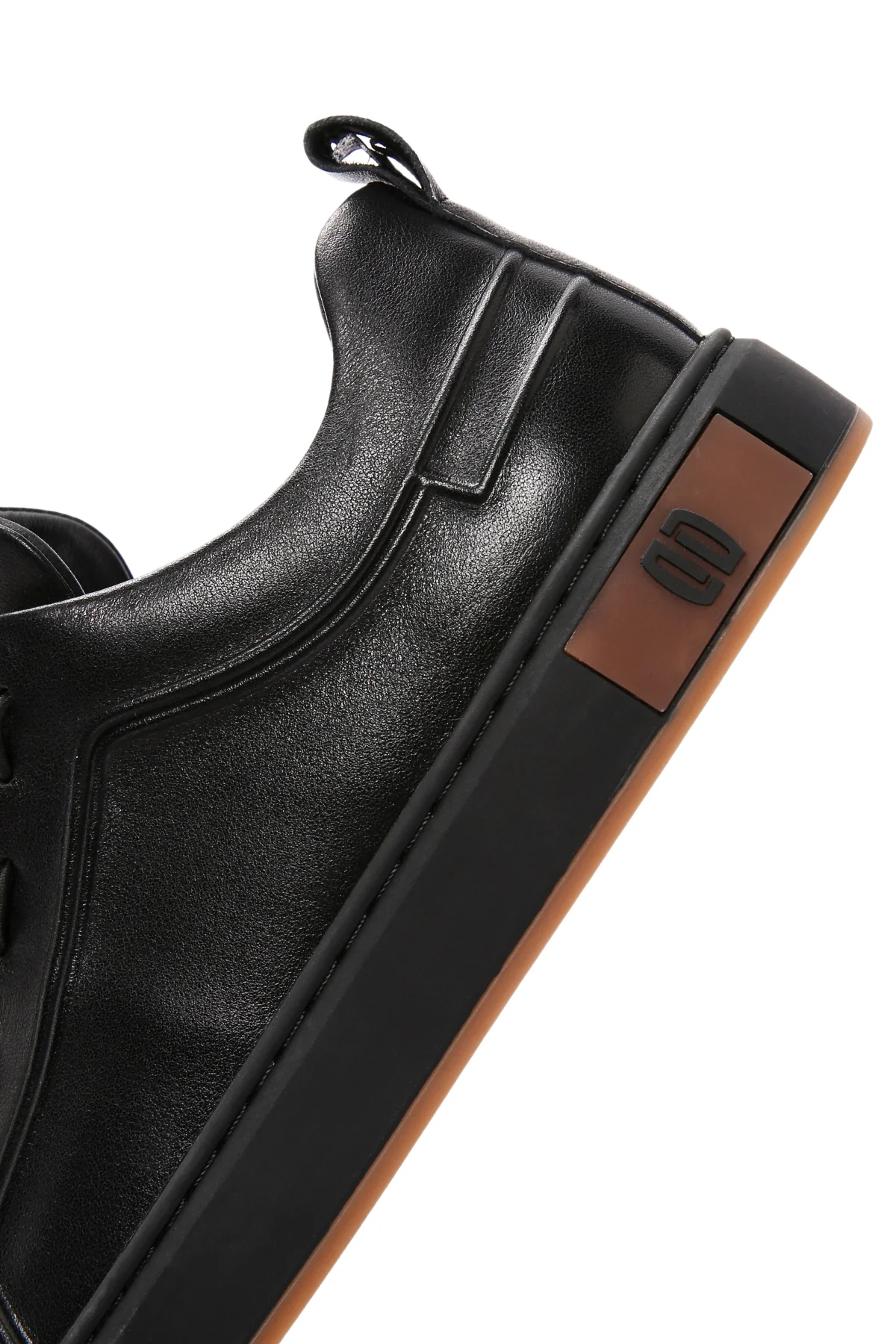 Erkek Siyah Deri Sneaker - Image 8