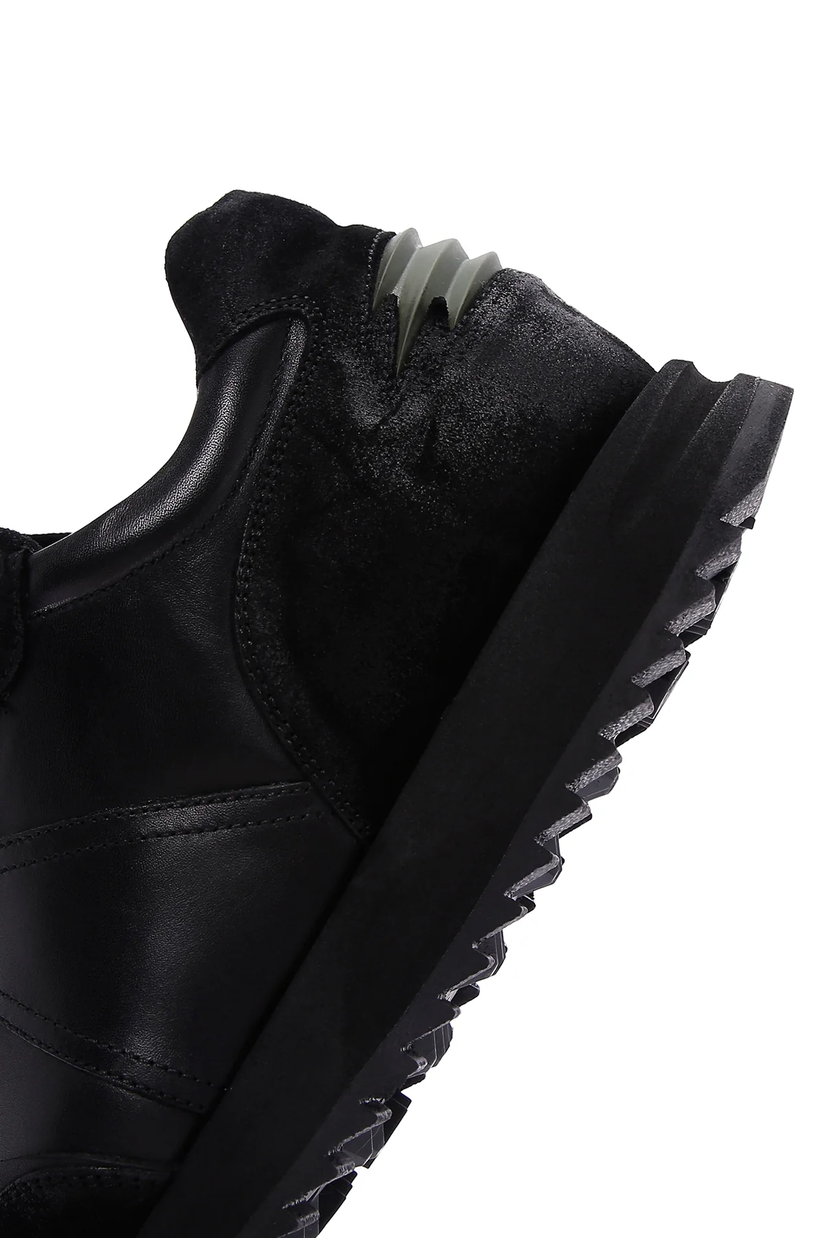 Erkek Siyah Deri Süet Detaylı Sneaker - Image 7