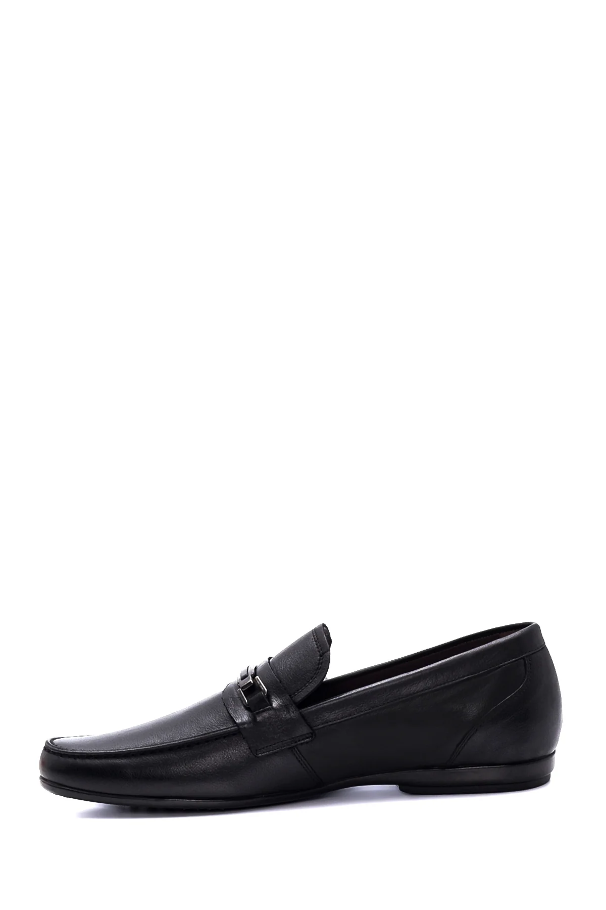 Erkek Siyah Deri Tokalı Casual Loafer - Image 2